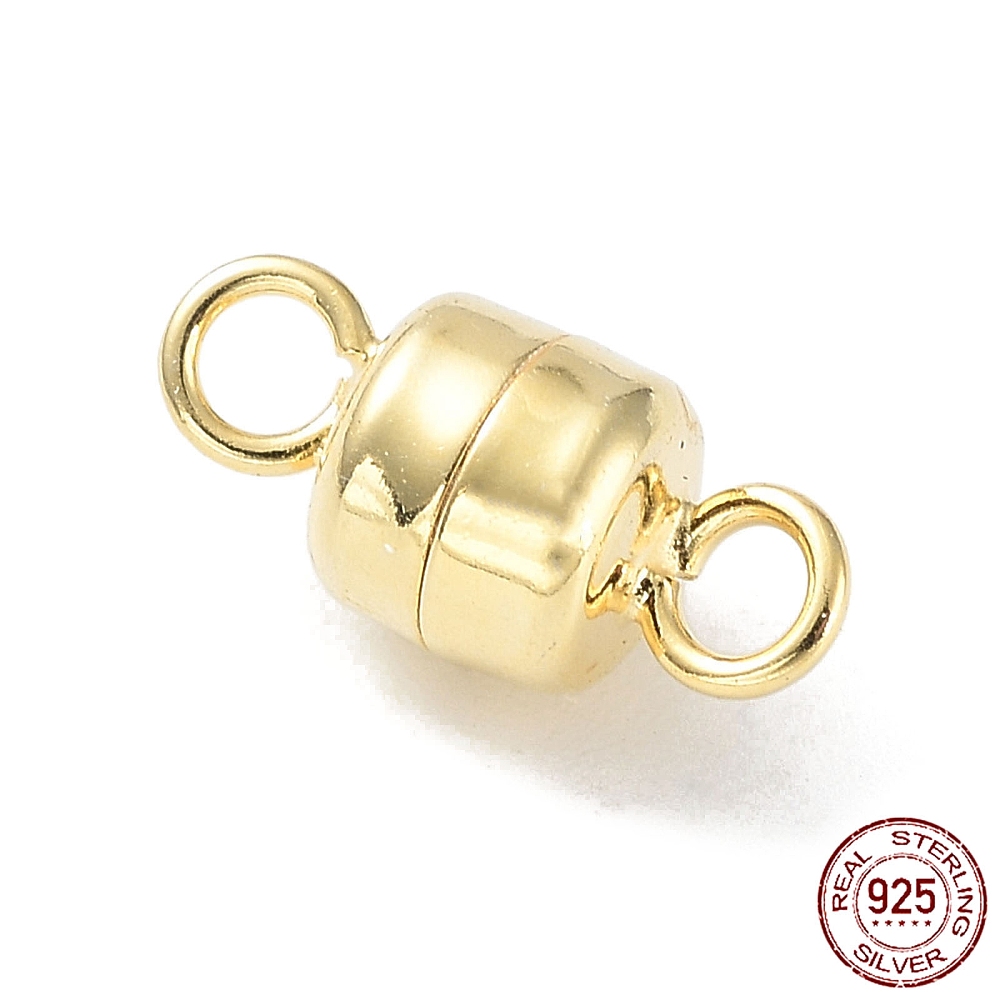 Серебро 925 Застежка Магнитная Колонка, Позолота 18К, 10.5х5х5мм, (УТ100032813)
