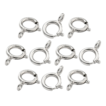 Серебро 925 Застежка Кольцо Пружинное, Real Platinum Plated, 11.5х9.5х2мм, (УТ100032817)