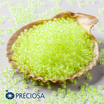 Бісер 08786 Чеський Preciosa 10/0, Прозорий, Забарвлення з Середини CTCM, Салатовий, Круглий, (УТ100021019)