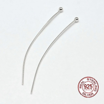 Серебро 925 Пины с Шариком, 45х1.8мм, Пин 0.6мм, (УТ100021629)