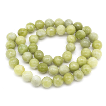 Бусины Натуральный Перидот Круглые, 10мм, Отверстие 0.8мм, около 35шт/38см/нить, (УТ100022763)