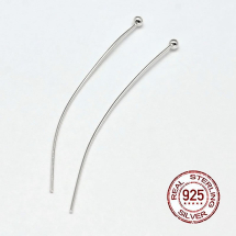 Срібло 925 Піни з Шариком, 35х0.6мм, (УТ100025312)